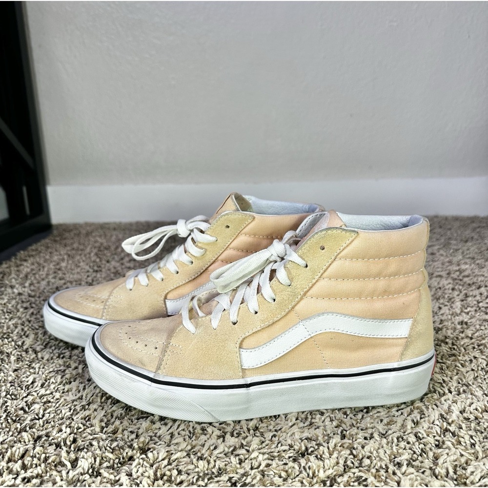 Vans Sk8-Hi Shoes Peach Sneakers Hi Lace Up High Top Women's Size 9